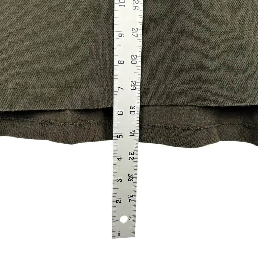 Polo‎ Ralph Lauren Green Cotton Classic Fit Collared Long Sleeve Top XL Vintage